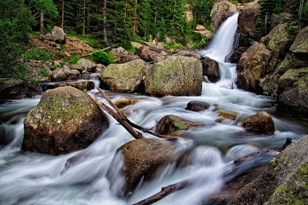 Alberta Falls in May Rocky Mountain National Park Tour